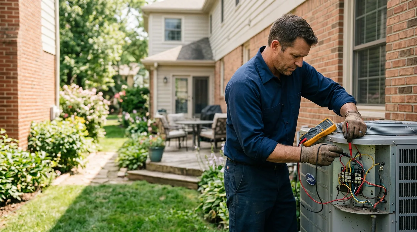 HVAC technician working near Bock, MN